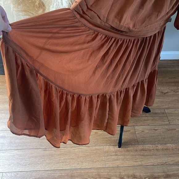 Rusttydustty Lantern Sleeve Flippy Hem Dress size large * - Picture 12 of 16